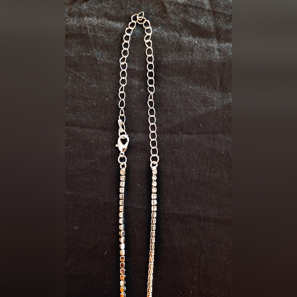 π Bow Necklace & Earrings Set β Diamond CZ NWOT π - Picture 5 of 8